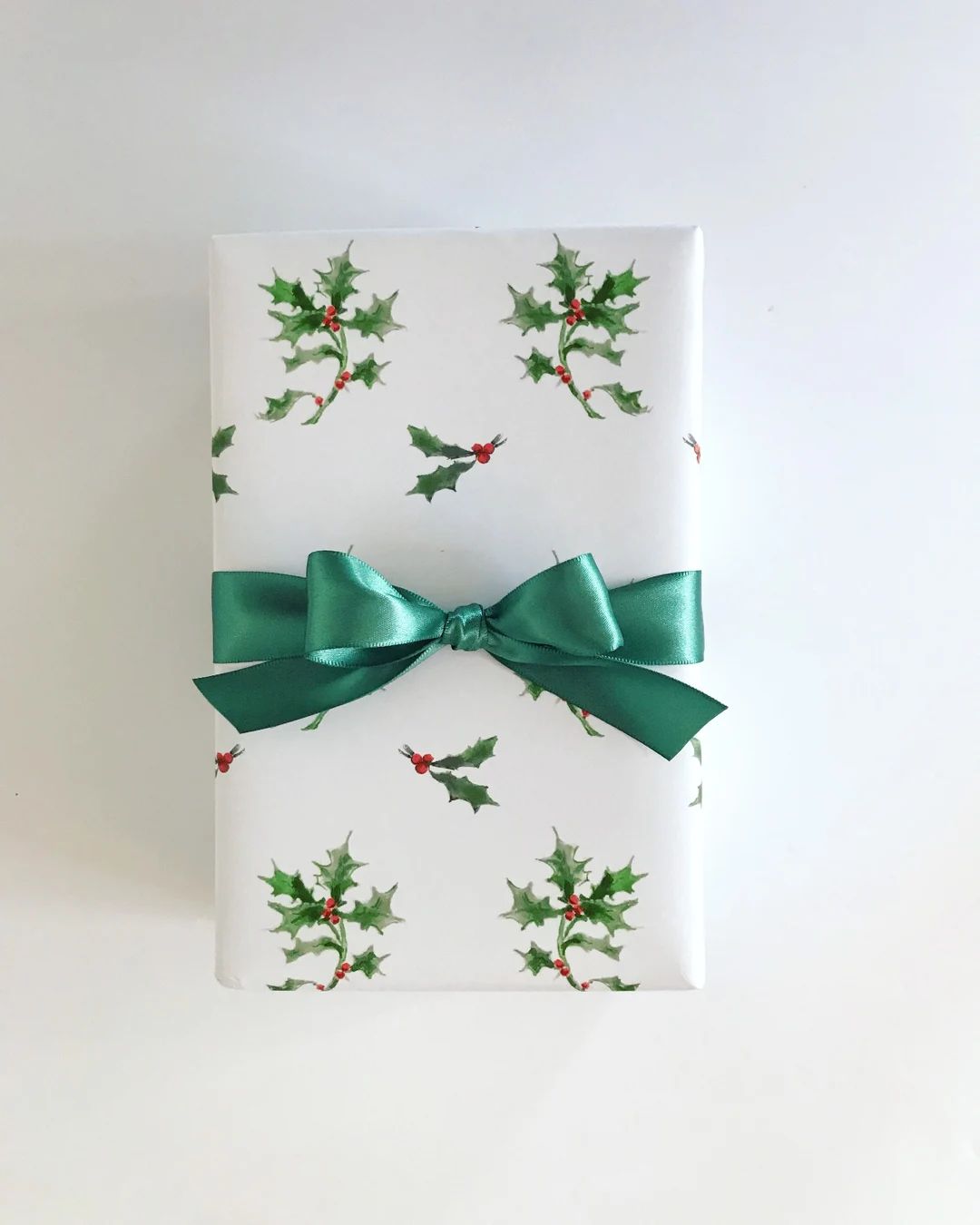 Wrapping Paper: Jolly Holly {Gift Wrap, Birthday, Holiday, Christmas} | Etsy (US)