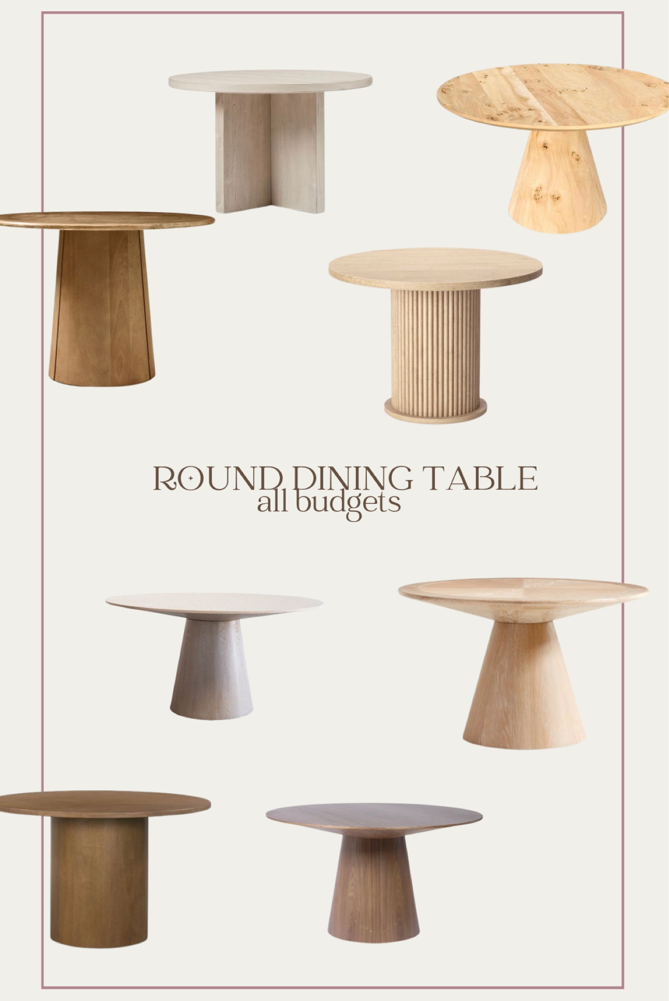Dining tables 
Round dining table
Wood table 

#LTKFind #LTKhome #LTKfamily
