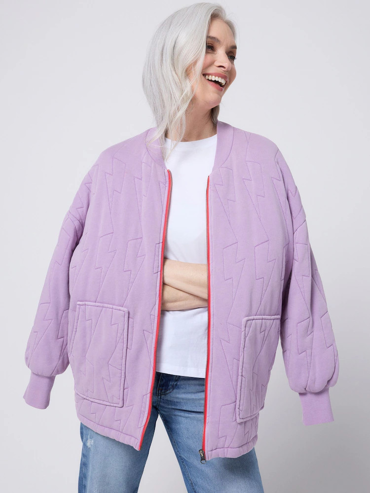 SCAMP & DUDE Purple Quilted Bolt Bomber Jacket | Next EU