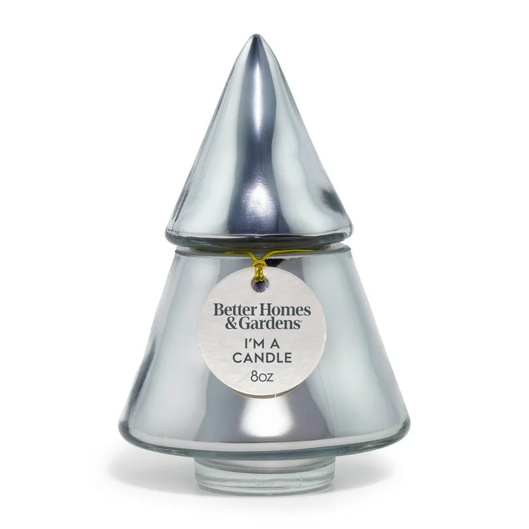 Better Homes & Gardens 1-Wick Metallic Glass Christmas Tree Candle, Salted Coconut Mahogany, 8 oz | Walmart (US)