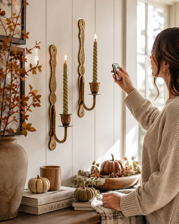 Vintage-Inspired Metal Pedestal Candle Holder with LED Candle - Decor Steals | Decor Steals