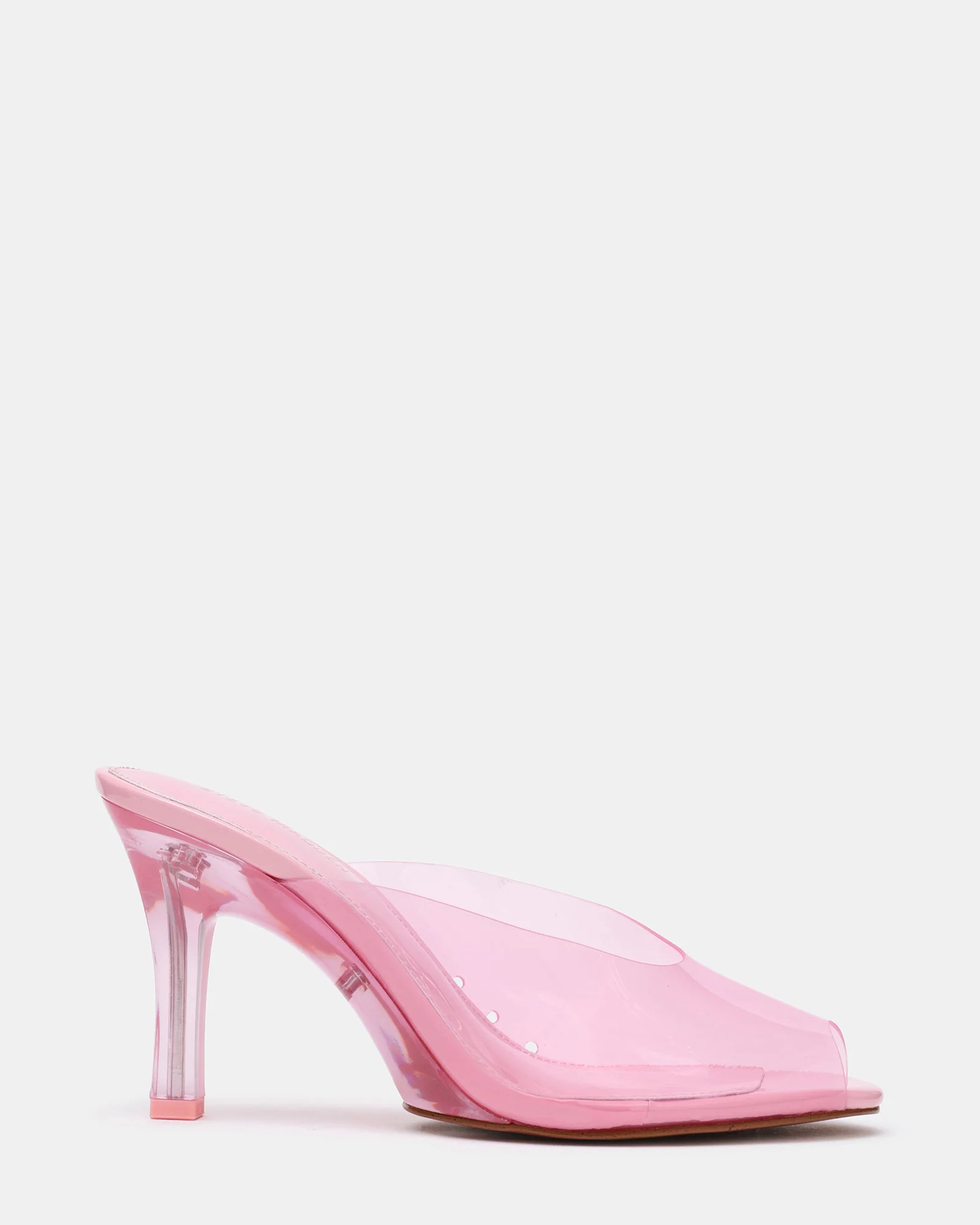 AIKO Light Pink Peep Toe Jelly Mule Women's Heel | Steve Madden (US)