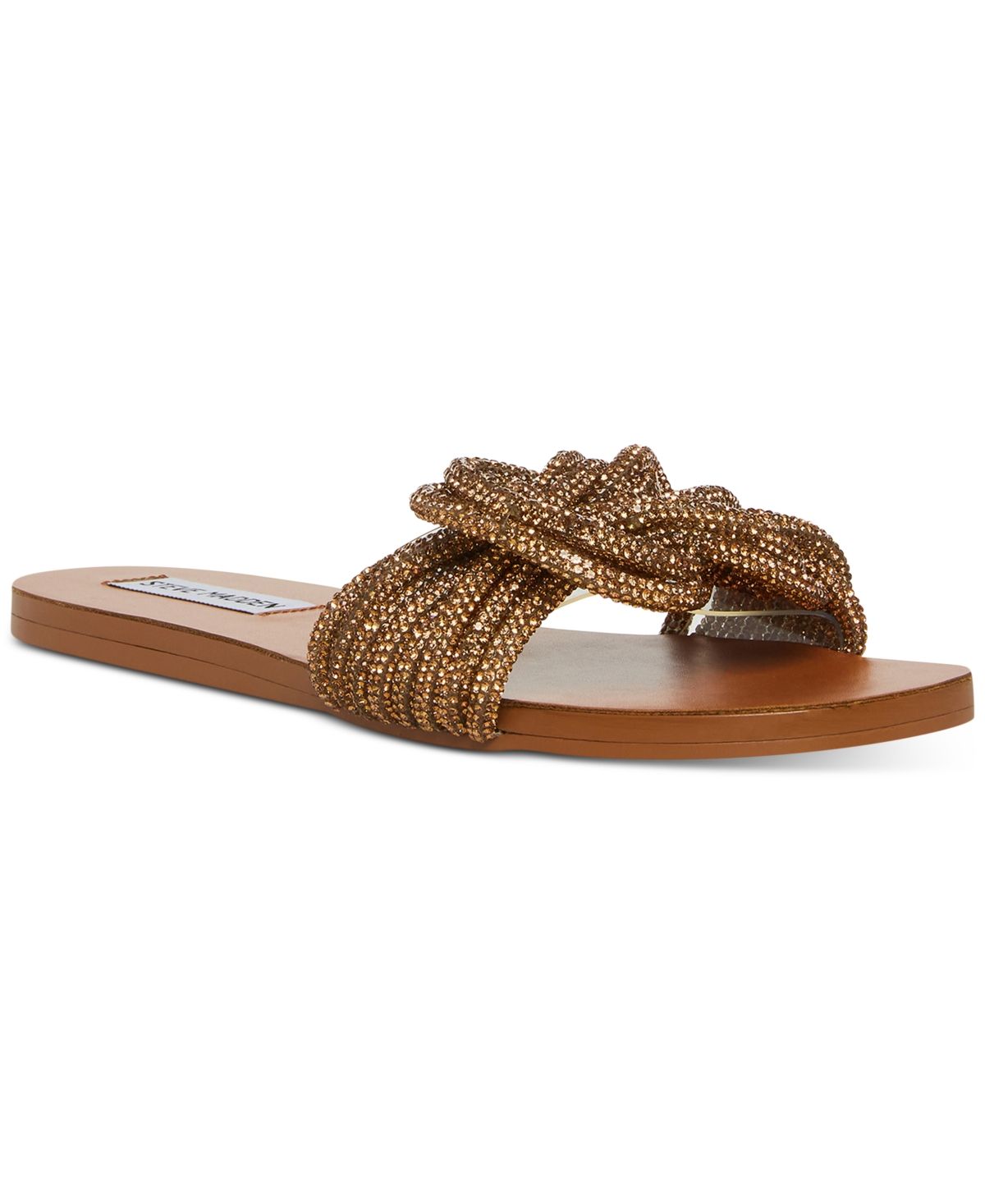Steve Madden Women's Adore Rhinestone Knotted Flat Sandals | Macys (US)