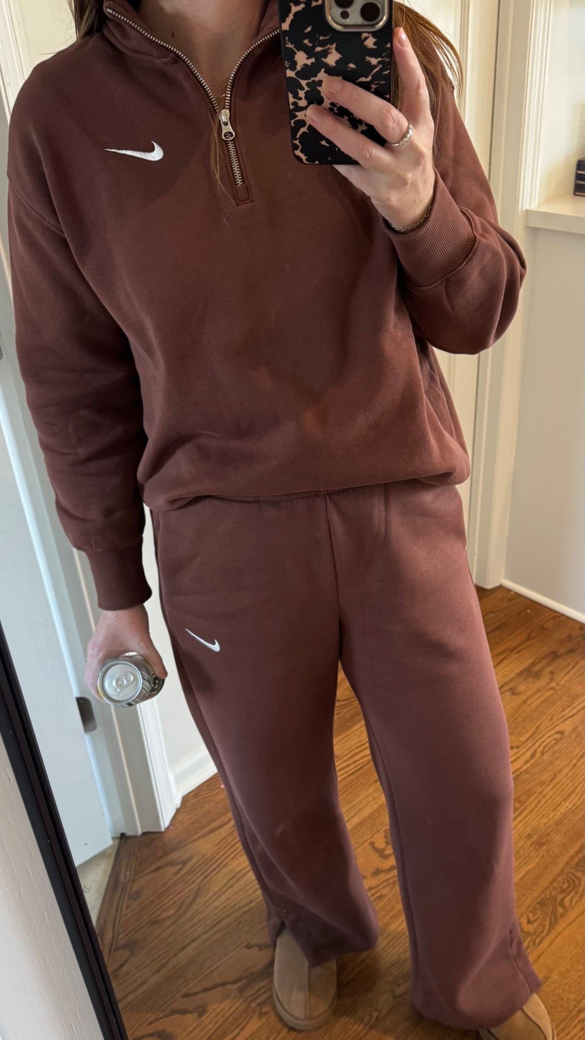 Nike brown matching set for autumns, sweatpants, fleece, chestnut brown, true autumn, soft autumn, dark autumn, house of colour autumn, HOC autumn

#LTKMidsize #LTKCyberWeek #LTKFindsUnder100