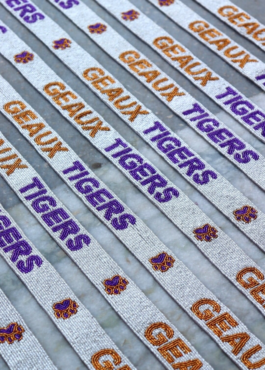 Geaux Tiger Beaded Strap, College Purse Straps , Gameday Straps , Beaded Straps,  Game Day, Cross... | Etsy (US)