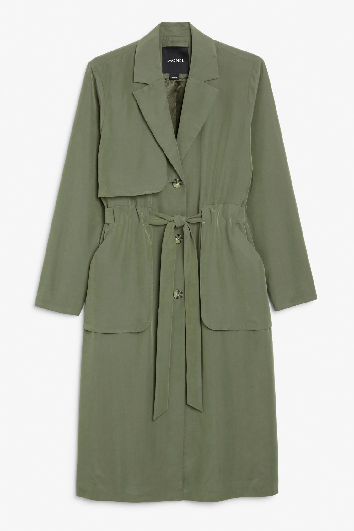 Soft trench coat - Green | Monki