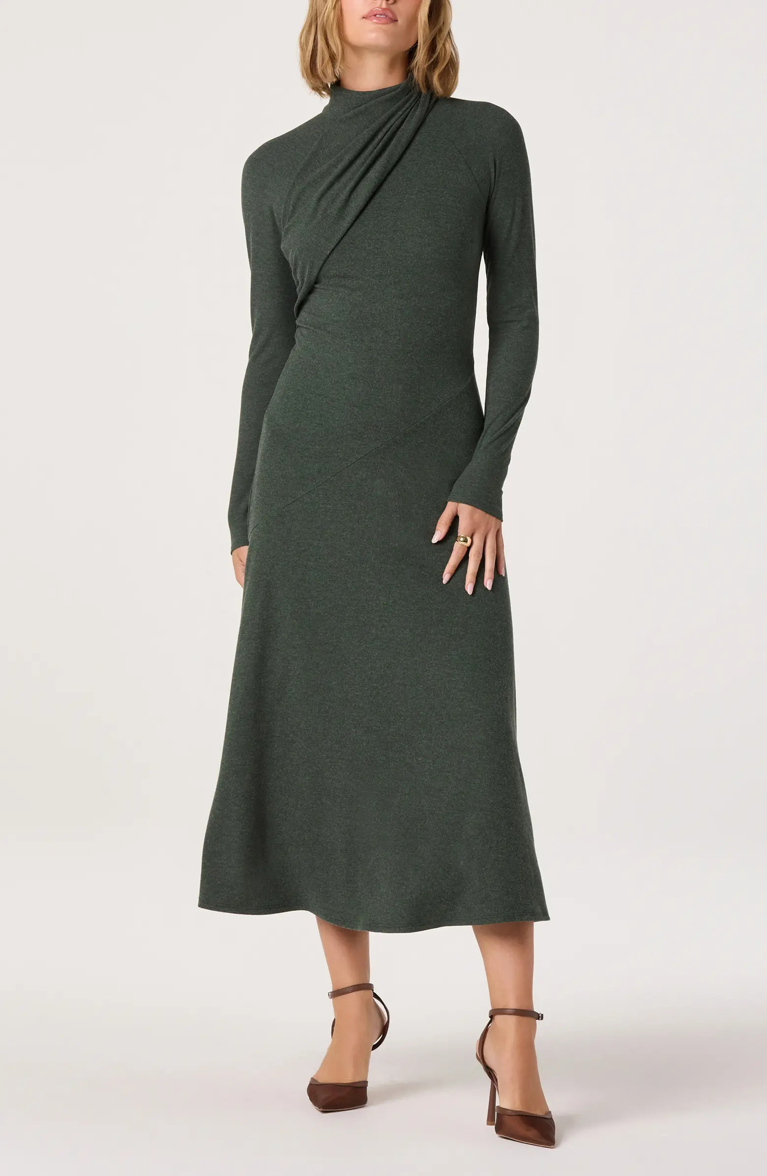 ASTR the Label Long Sleeve Mock Neck Dress | Nordstrom | Nordstrom
