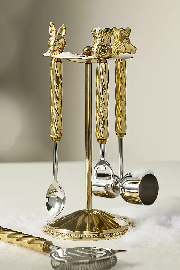 New York City Ballet Nutcracker Bar Tools, Set of 4 | Anthropologie (US)