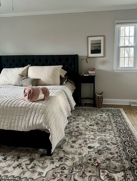 Bedroom refresh. The softest carpet with a vintage style. 🫶🏼 

#LTKhome #LTKfindsunder100