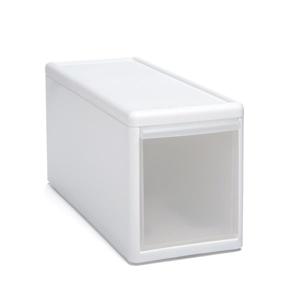 like-it Modular Short Narrow Drawer White | The Container Store