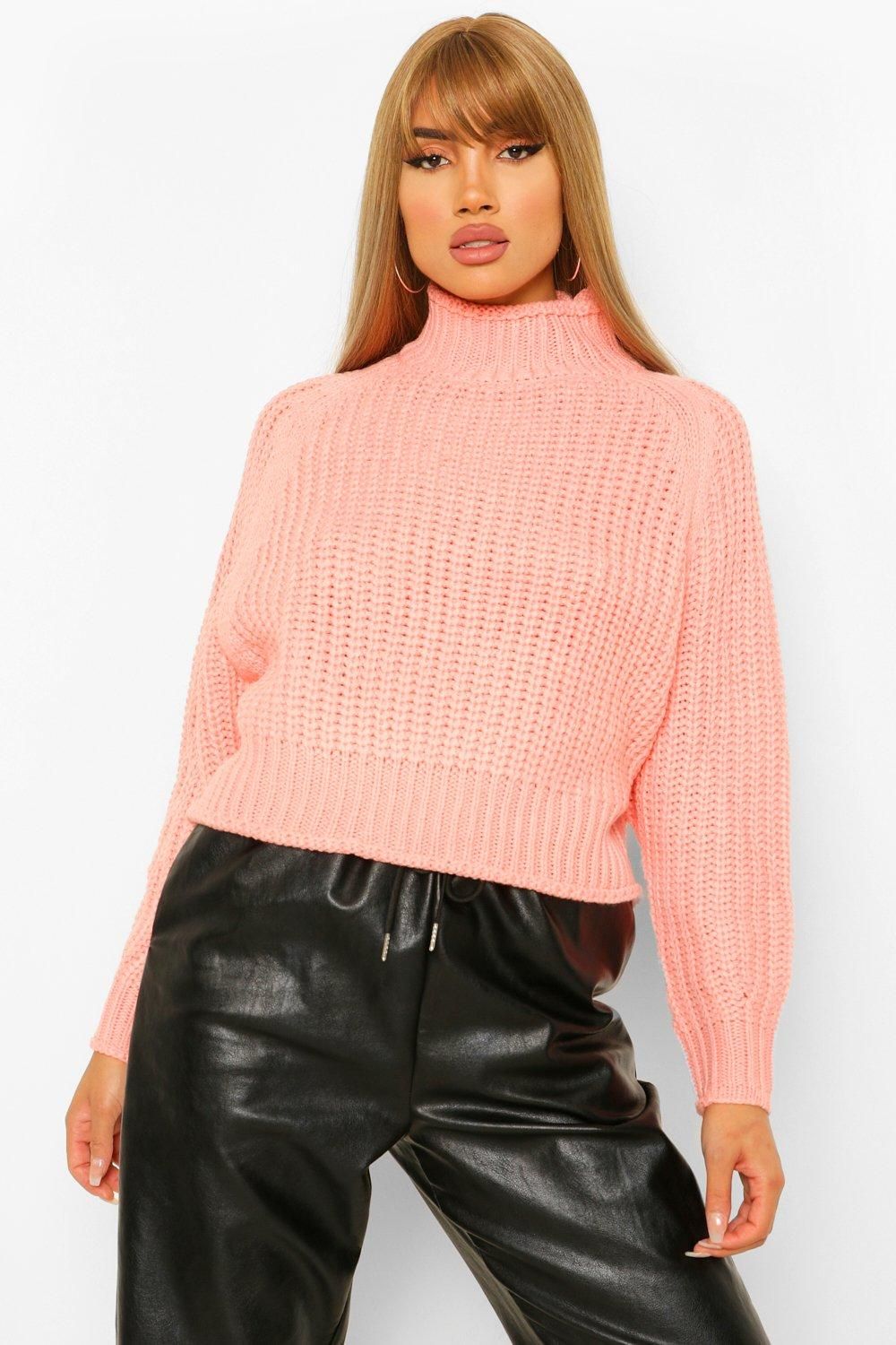 Womens Chunky Fisherman Sweater - Pink - Xs | Boohoo.com (US & CA)
