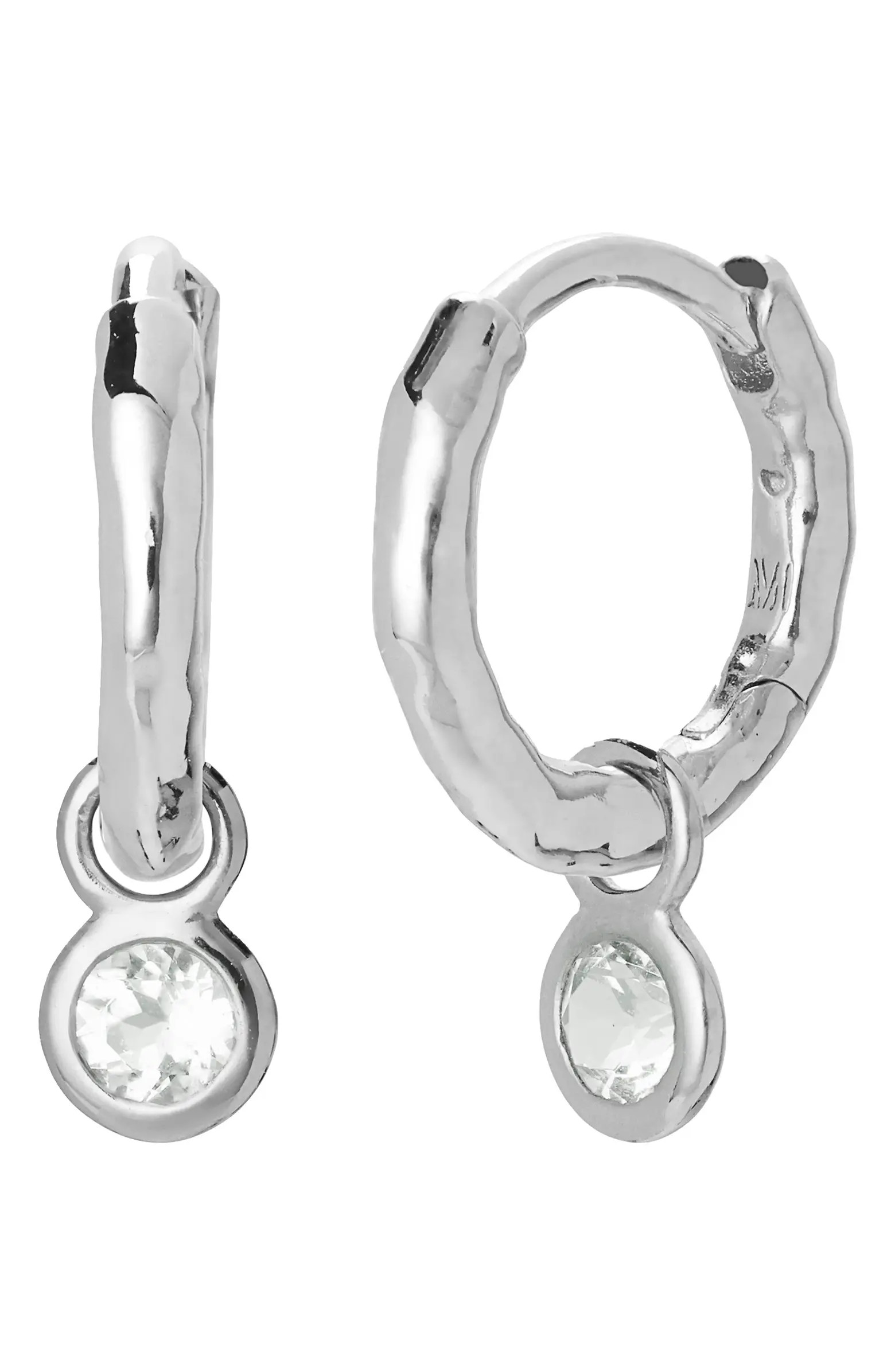 Topaz Drop Huggie Hoop Earrings | Nordstrom