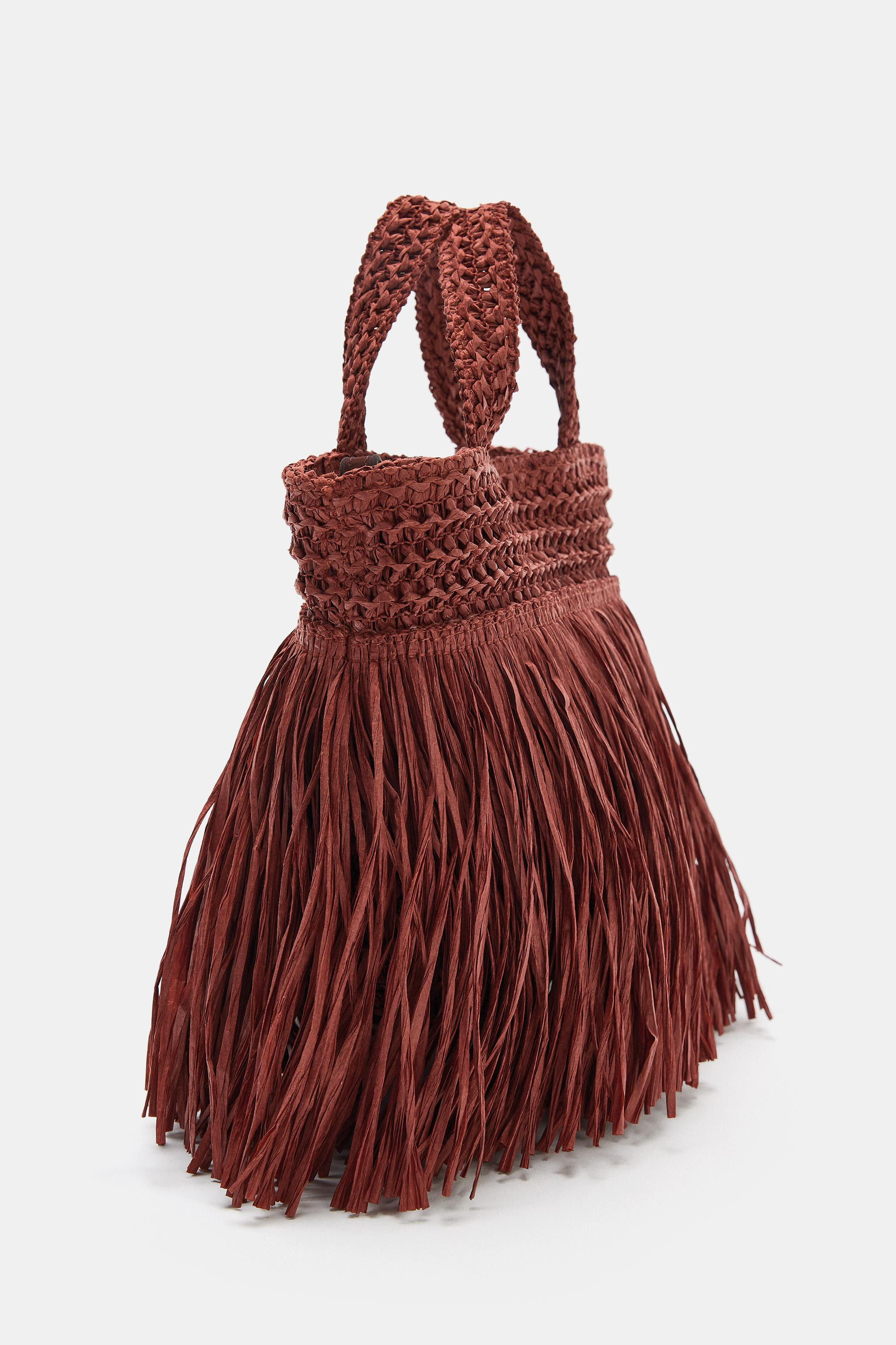 FRINGED MINI HANDBAG | Zara US