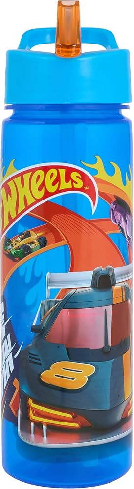 Hot Wheels Speed Water Bottle with Straw – Reusable Kids 600ml PP – Official Merchandise by P... | Amazon (UK)