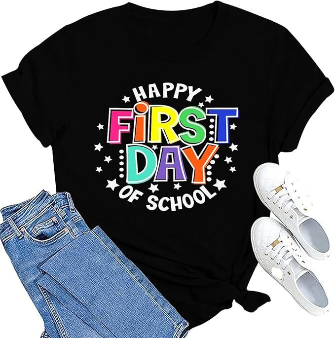 MAIHUN Women Teacher Life Shirt Teacher Gift Short Sleeve Shirts Its a Beautiful Day for Learning... | Amazon (US)