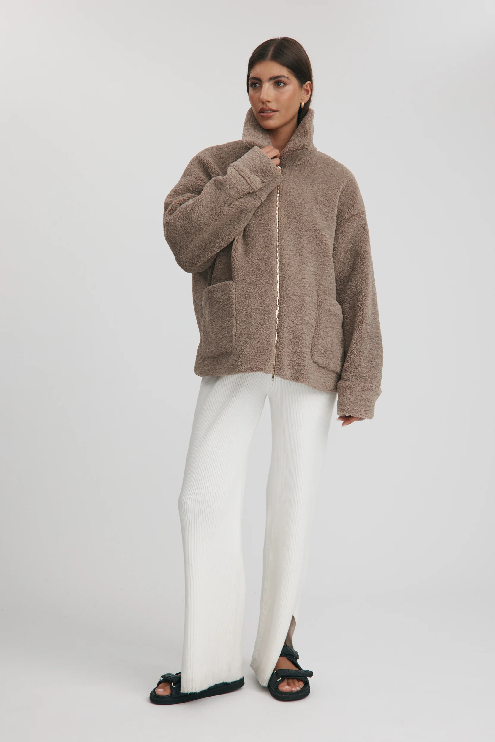 Grace Split Hem Pant (Ivory) | Legoe Heritage Maternity APAC
