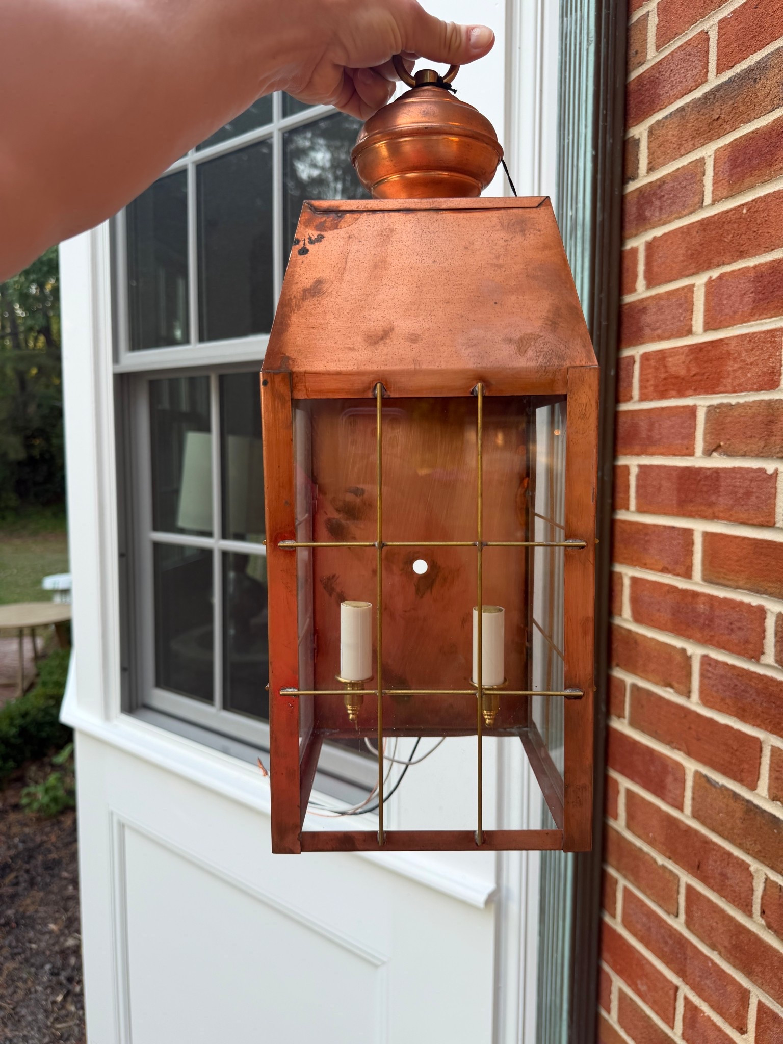 Copper lanterns outdoor lighting 

#LTKHome #LTKmomlife #LTKSaleAlert