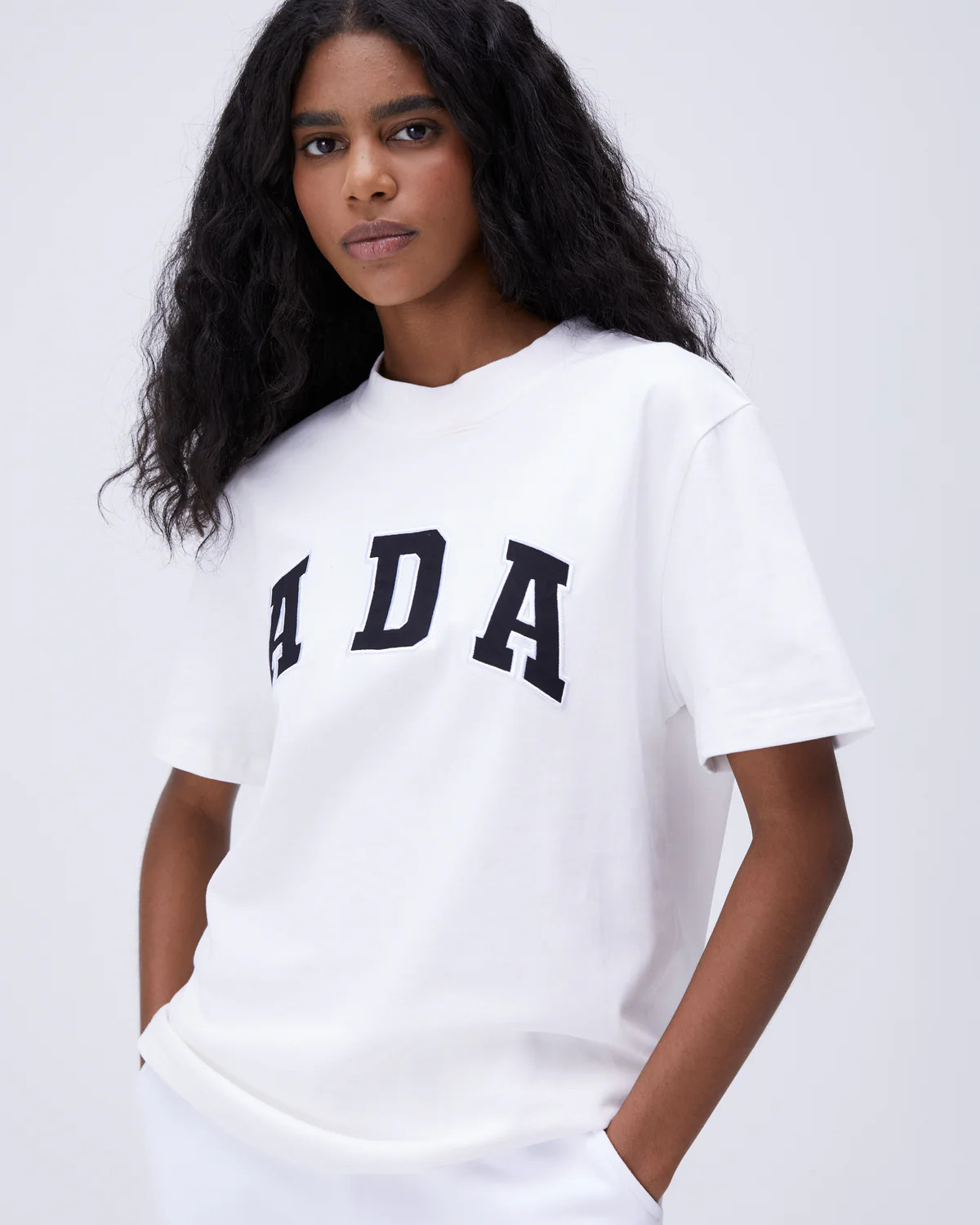 ADA Short Sleeve Oversized T-shirt - White | Adanola UK