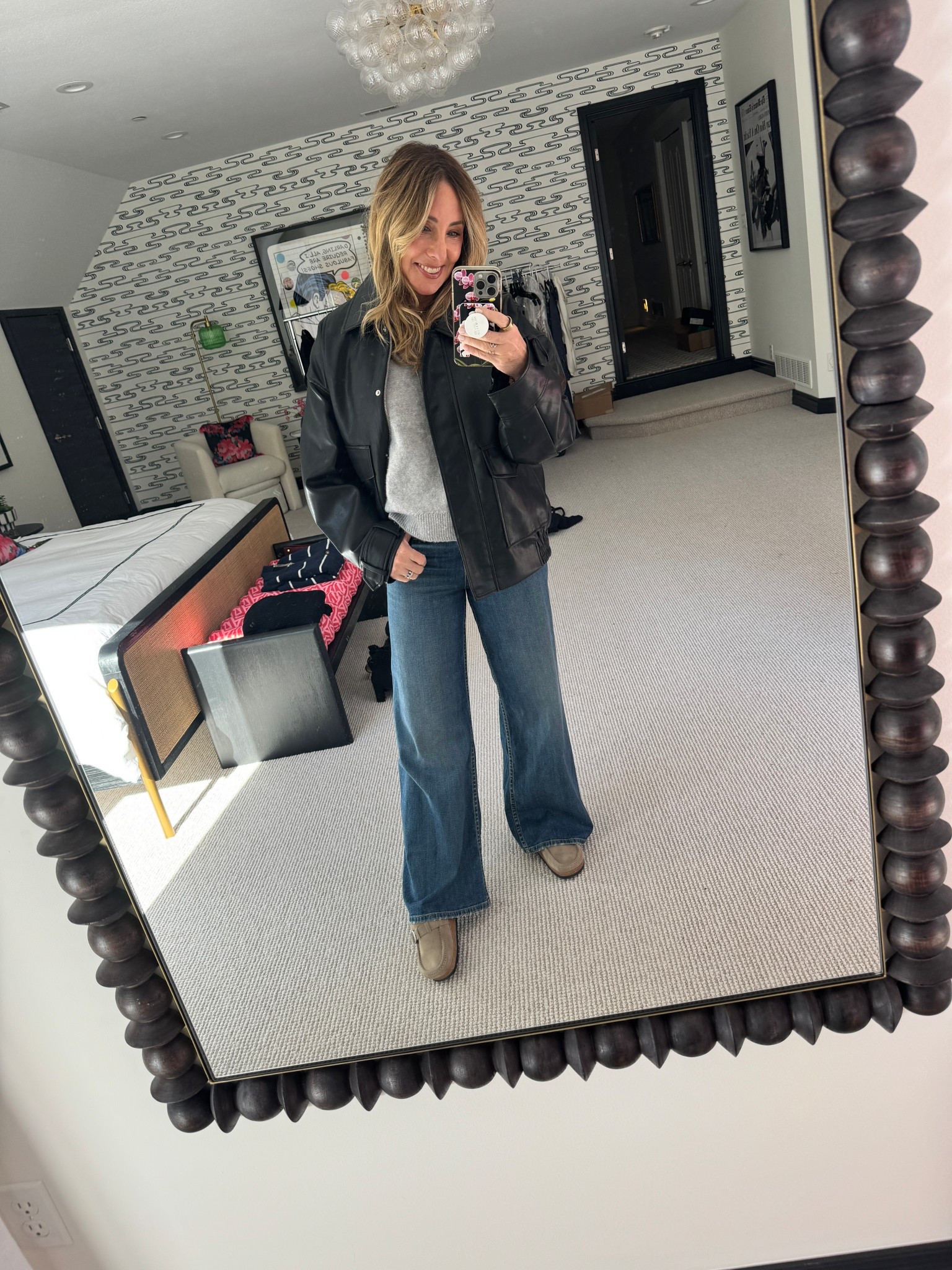 We had dinner out with friends. I always love the simple formula of wearing a camisole and a sweater with jeans for dinner. It seems to walk that perfect line between not too dressy and not too casual. I would say a simple black silk camisole is a staple in my wardrobe. I do love this one in particular. And I also paired these jeans with a T-shirt and sweater as a Thanksgiving option. You can see it in one of the recent reels in my feed.

#LTKPetite #LTKootd #LTKWorkwear