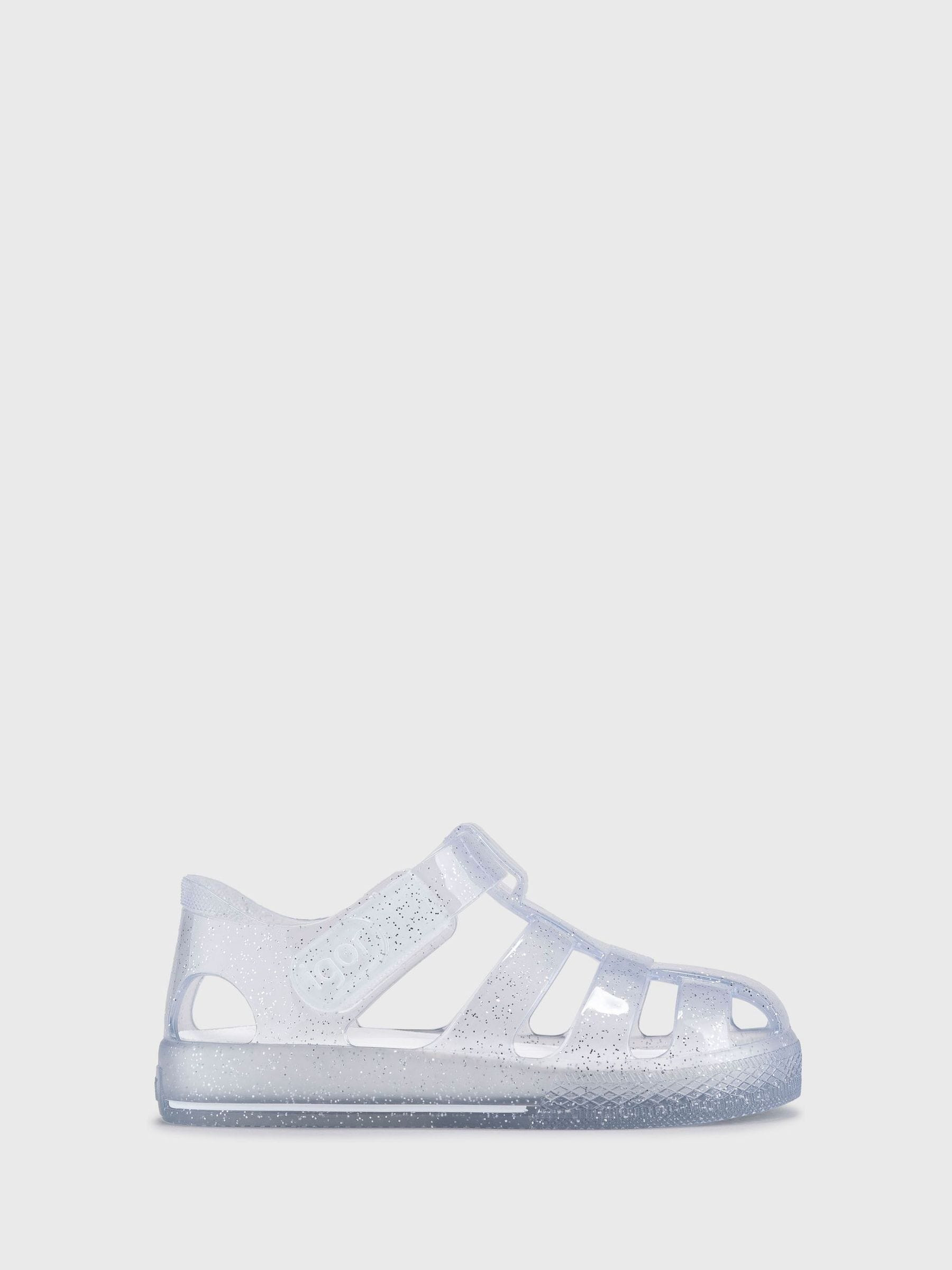 Igor Silver Clear Star Glitter Sandals | Next US
