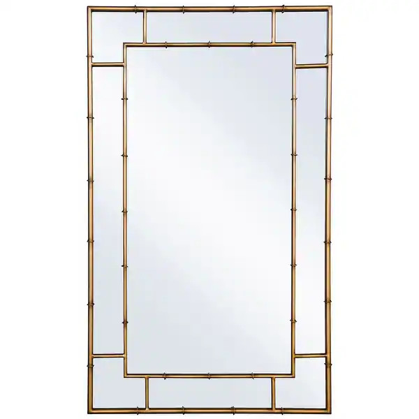 Decorative Mirror - Antiqued Gold Metal Bamboo Frame - Bed Bath & Beyond - 37631001 | Bed Bath & Beyond