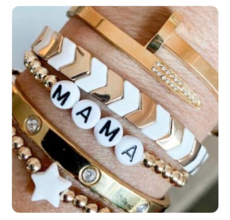 My fave bracelets for stacking and arm candy I love the white with gold bracelets. Also have had these over a year and they don’t turn 

Bracelets • arm candy • wrist party • stacks of bracelets 

#LTKsalealert #LTKstyletip #LTKSale