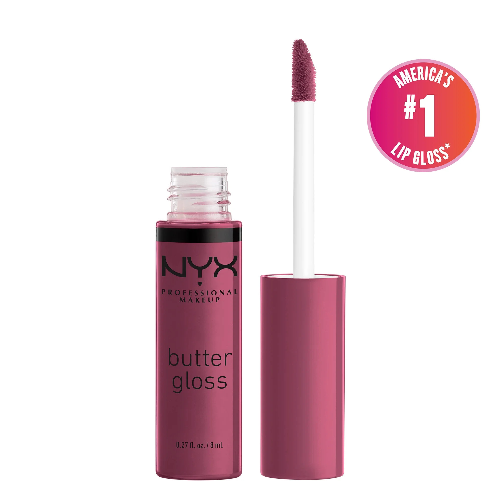 NYX Professional Makeup Butter Gloss, Non-Sticky Lip Gloss, Cranberry Pie, 0.27 Oz | Walmart (US)