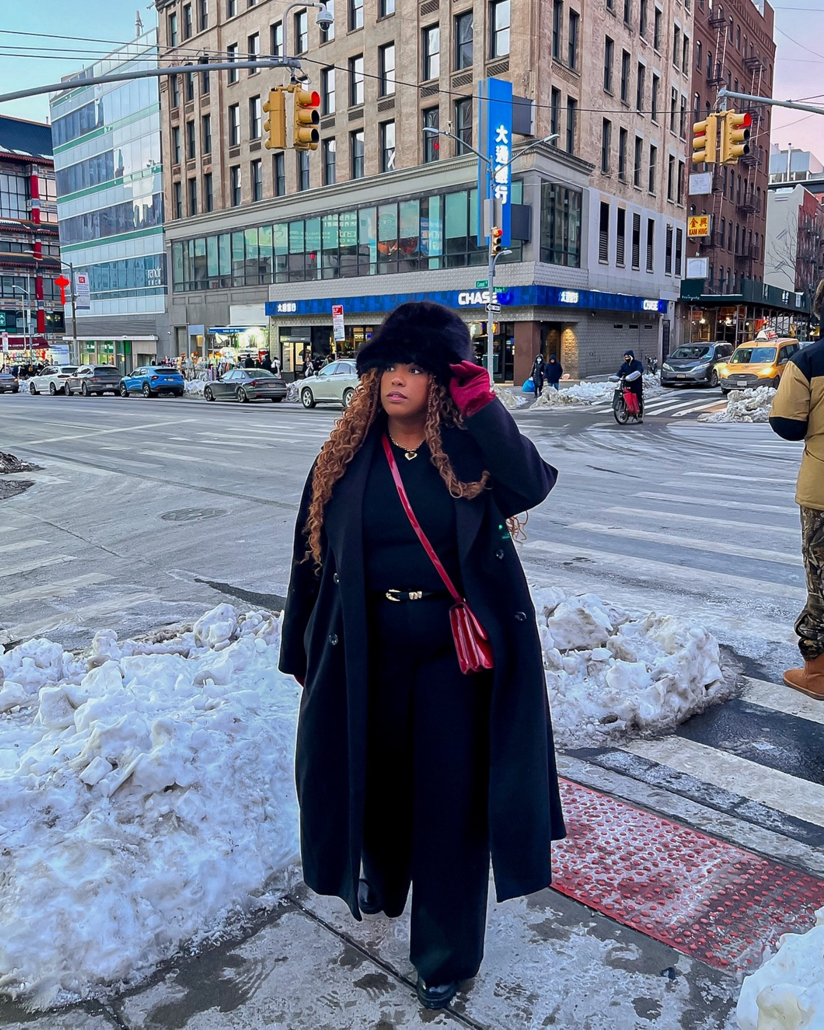 I wore this all black outfit while browsing around Chinatown in New York City. It was super cold outside so I wore thermals underneath to keep warm. I think this is such as chic winter outfit and I got lots of compliments on it. ￼

#LTKMidsize #LTKNYFW #LTKootd
