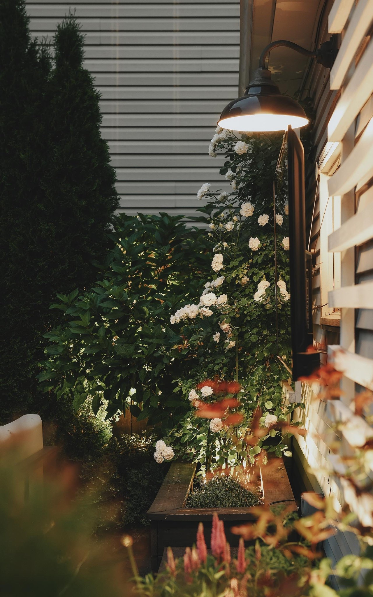 To keep a warm cozy glow around our backyard, we’ve added a number of light sources over the years, including this wall sconce

#LTKHome #LTKSeasonal