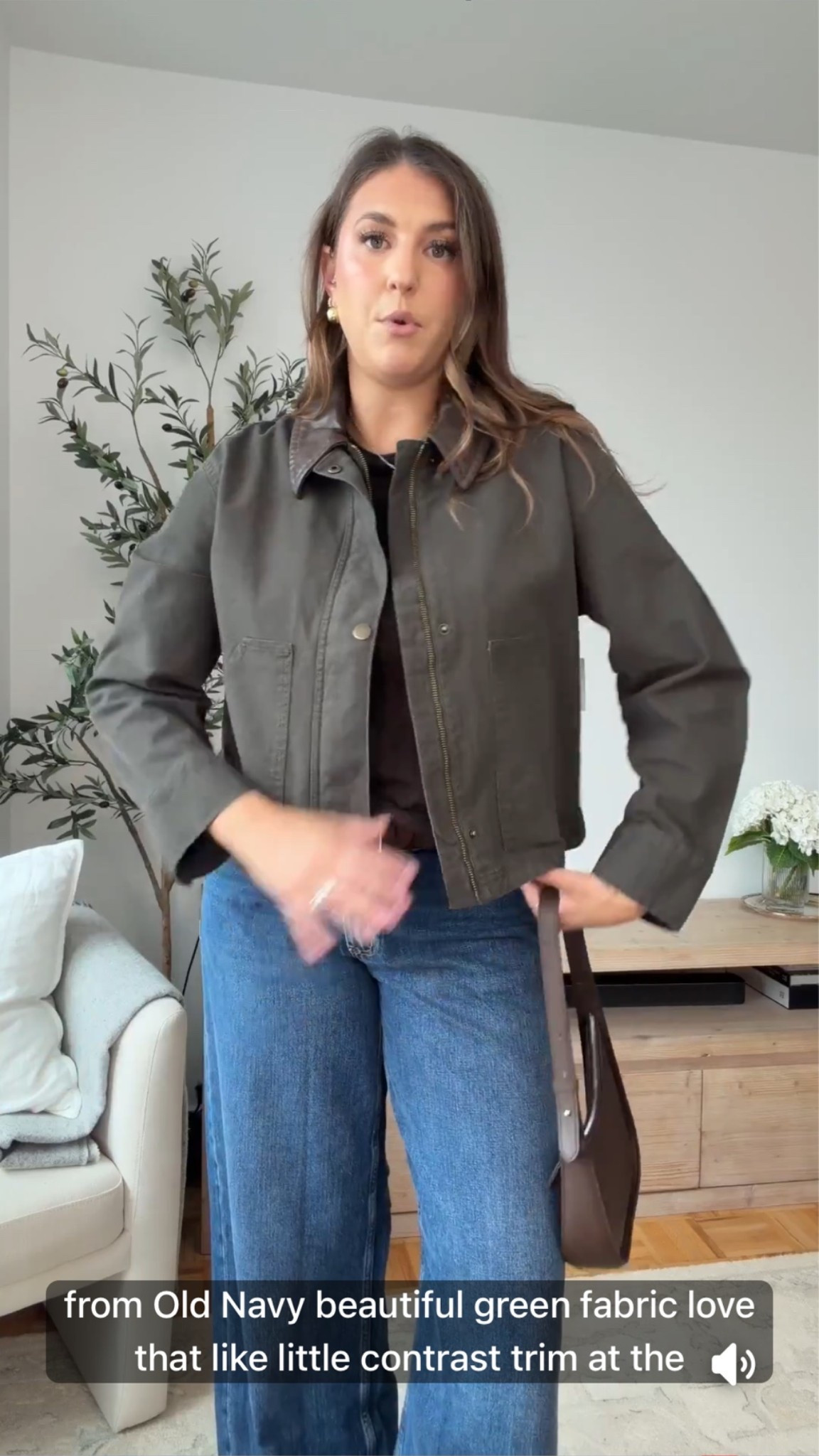 This Old Navy jacket is such a good fall find 💚 The deep olive color, cropped fit, and contrast collar make a simple jeans-and-tee outfit feel instantly pulled together.

Old Navy jacket, olive green jacket, fall layering piece, casual fall outfit, size large jacket, size 14 style

#LTKootd #LTKSaleAlert #LTKMidsize