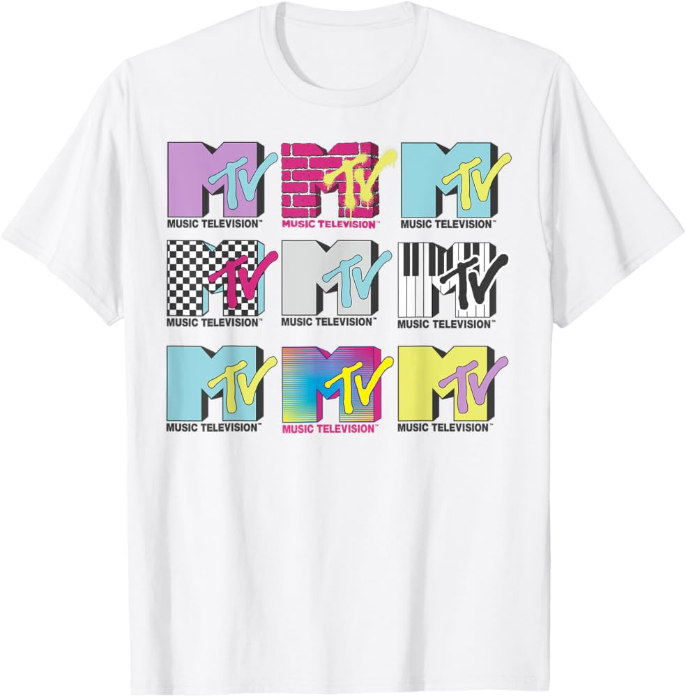 MTV Logo Stack Style Graphic T-Shirt T-Shirt | Amazon (US)