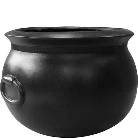 Union Products Inc Large Black Cauldron Plastic Halloween Prop Measures 16 x 12 Features 2 Faux H... | Walmart (US)