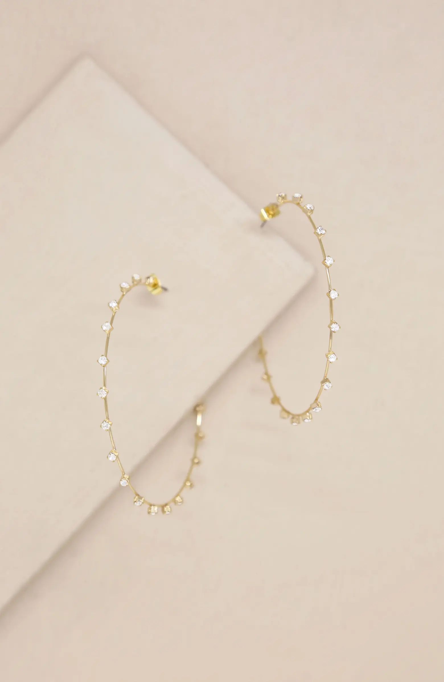 Large Sparkle Hoop Earrings | Nordstrom