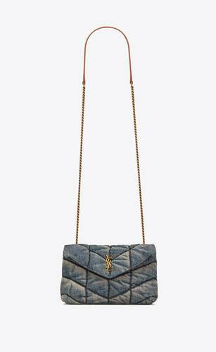 puffer toy bag in denim | Saint Laurent Inc. (Global)