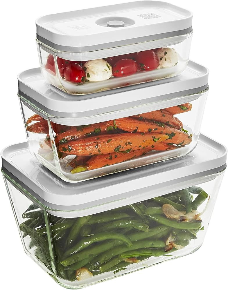 ZWILLING Fresh & Save 3-pc Glass Storage Containers with Lids, Meal Prep Containers, Assorted Siz... | Amazon (US)
