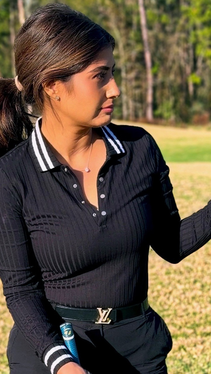 A little fit check right before teeing off. 
Top is Ralph Lauren and can’t find it anywhere but I’m linking something similar. Golf pants are Fore All. I can’t link directly from their site but found them at Golf Galaxy. Wearing a Medium but they fit a little big. If you order from their site (Fore All), my code is LIZCHAVEZ15 for 15% off. My golf shoes at a size 8

#LTKActive #LTKootd