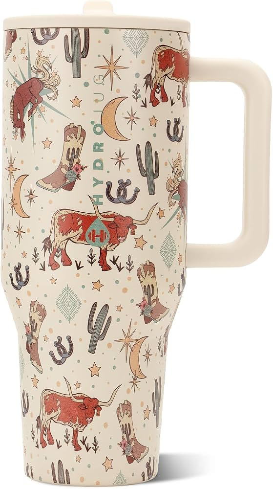 HydroJug Traveler 40oz, Insulated Tumbler with Handle & Straw, Rodeo | Amazon (US)