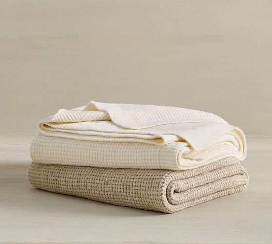 Renata Waffle Knit Throw | Pottery Barn (US)