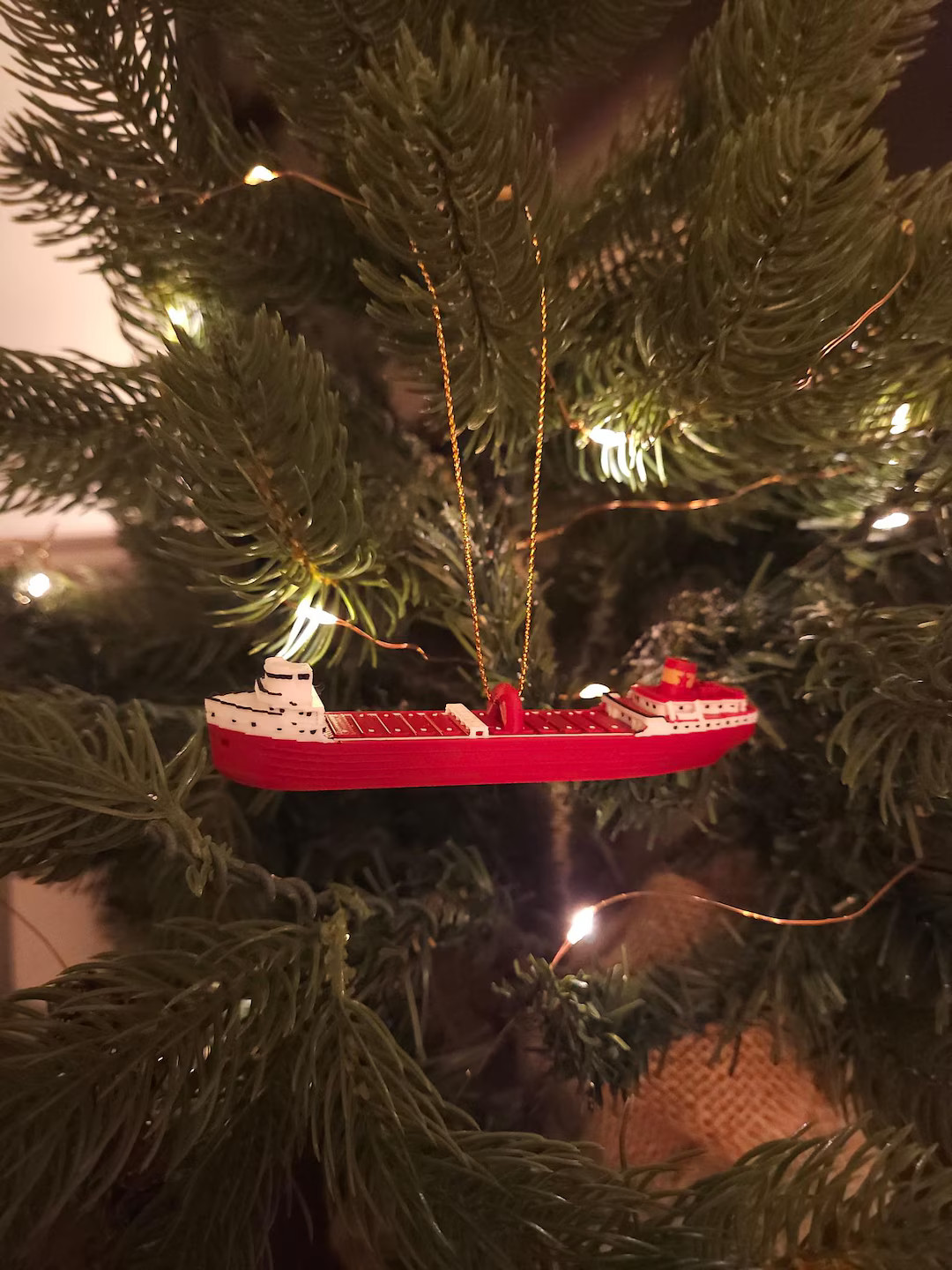 Edmund Fitzgerald Christmas Ornament | 3D Printed Freighter | Great Lakes Ship Ornament | Etsy (US)