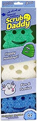 Scrub Daddy Sponge Set - Winter Shapes - Non Scratch Scrubbers for Dishes and Home, Odor Resistan... | Amazon (US)