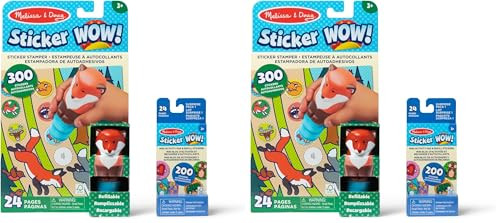 Melissa & Doug Sticker Wow!™ Fox Bundle: 24-Page Activity Book, Refillable Sticker Stamper, Mini Pad, 500 Stickers, Arts and Crafts for Kids Ages 3+ (Pack of 2) | Amazon (US)