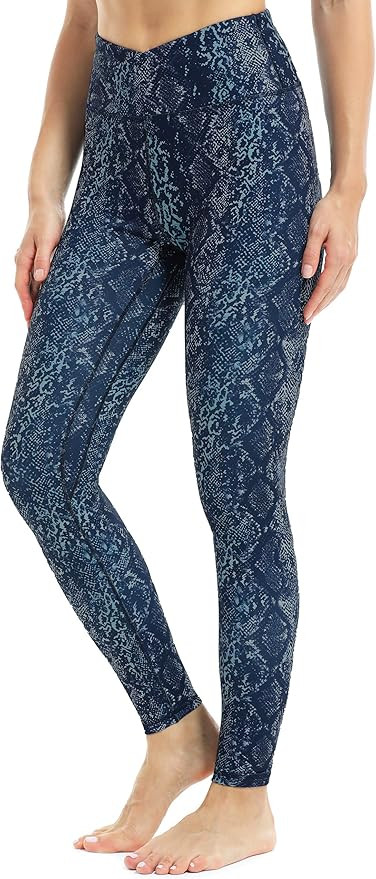 Athrock Yoga Pants for Women with Cross Waist, Soft Compression Fabric, Full-Color Printing Worko... | Amazon (US)