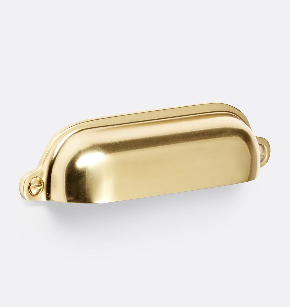 Vernon Bin Pull, 4"" - Aged Brass | Rejuvenation