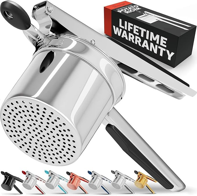 PriorityChef Large 15oz Potato Ricer, Heavy Duty Stainless Steel Potato Masher and Ricer Kitchen ... | Amazon (US)