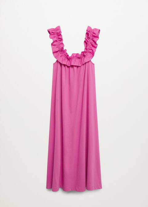 Baumwollkleid mit Rüschen | MANGO (DE)