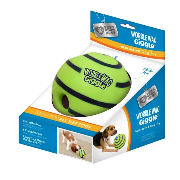 Pets Know Best Wag Giggle Ball for Dogs, One Size, Yellow and Black - Walmart.com | Walmart (US)