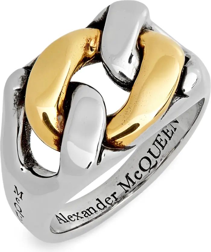 Alexander McQueen Chain Link Signet Ring | Nordstrom | Nordstrom