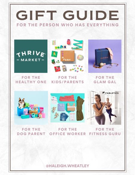 Gifts for the person who has everything 🤍🎄 a lot of these have cyber week/Black Friday deals going on! 

These gifts keep on giving! 



Gifts for Her - Gifts for Him - Wife and Husband - Parents and In-Laws - Gifts for Kids and Families - Healthy and Organic - Jewelry - Fitness and Workout Clothes - Dog Lovers  

#LTKCyberWeek #LTKHoliday #LTKGiftGuide