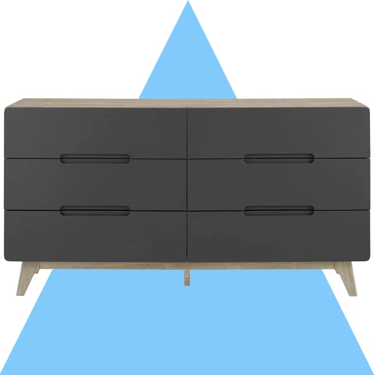 Epitome 6 Drawer 62'' W Double Dresser | Wayfair North America