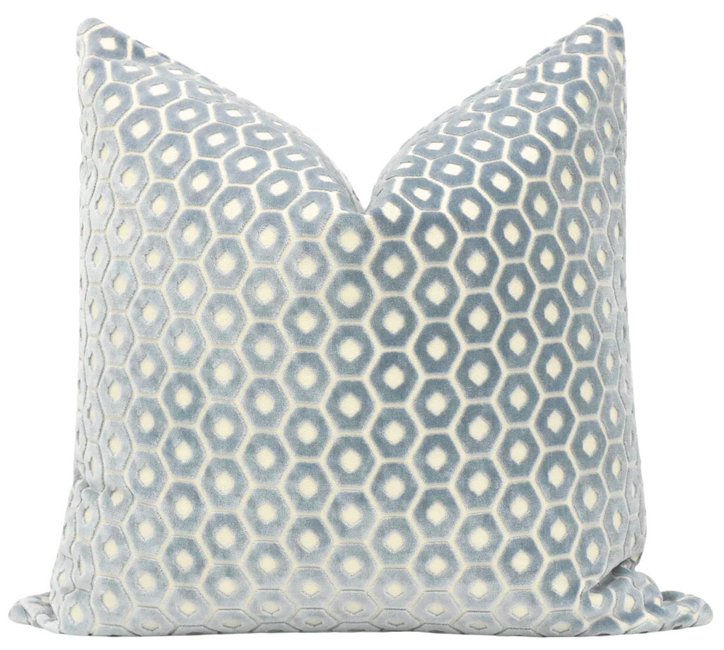 PALOMA CUT VELVET // CERULEAN BLUE | LITTLE DESIGN COMPANY